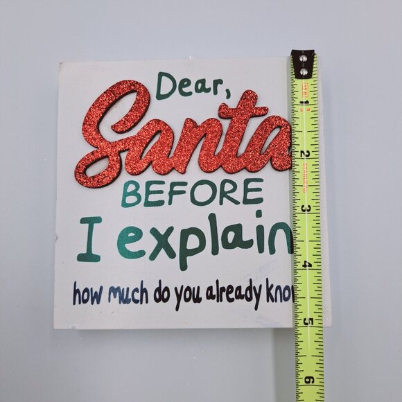 Holiday Glitter Giftbox & Christmas Sparkly Dear Santa Sign - Picture 7 of 10